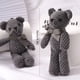thumbnail image 3 of Mini Oso De Peluche De 6,3 Pulgadas, Juguete De Peluche Corto De Oso Encantador Con Lazo Bonito, Muñeco De Oso De Empuje Decorativo Para Colgante De Adorno, Gris Muyoka Hogar, 3 of 7