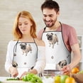 thumbnail image 4 of Pug and Footprint Apron-Garden Aprons for Women with Pockets-Cotton Linen Waterproof Kitchen Cooking Gardening Aprons Adjustable for Kitchen,Cooking,BBQ and Salon 33x27 Inch, 4 of 5