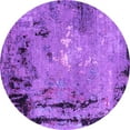thumbnail image 1 of Ahgly Company Indoor Round Oriental Purple Industrial Area Rugs, 7' Round, 1 of 4