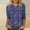 Purple, variant on CLOISE 3/4 Sleeve T Shirts for Women Plus Size Tops Crewneck Casual Pullover Print Loose Summer Blouses Purple 5XL
