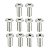 M8x20mm Rivet Hex Socket Head Insert Nut Screw Post Nickel Plated 10Pcs