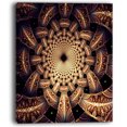 thumbnail image 2 of Design de Fleur Fractale Symétrique Marron - Impression sur Toile Florale, 2 of 3