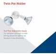 thumbnail image 5 of Outdoor Flood Light Fixture, Adjustable Twin Par Flood Light Holder for Safety and Security, 120 Volts, Uses 2 Lamps Up to 150W (Not Included), White (OFTH 300PR 120 WH M12), 5 of 5