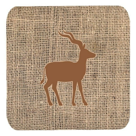 

Deer Burlap And Brown Foam Coasters Set Of 4