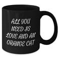 thumbnail image 2 of Orange Cat Lover's Gift, Black Coffee Mug with Inspirational Quote, Unique Valentine's Day Present, Gifts from Men to Women, Friends to Family, 2 of 5