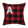 thumbnail image 5 of 16.5" Red and Black Buffalo Plaid B Square Throw Pillow, 5 of 5