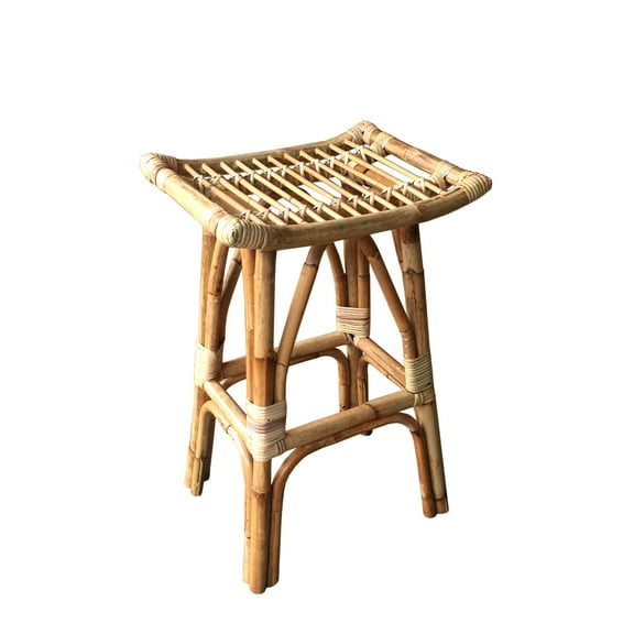 D-Art Collection South Bay Rattan Counter Stool in Natural Brown rattan material