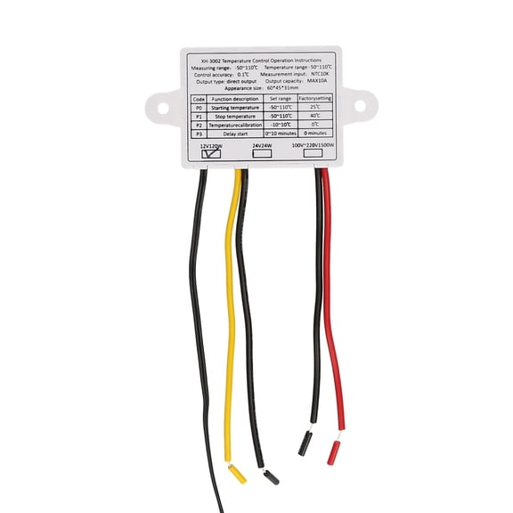 Temperature Controller,-50~110 12v 120w With Waterproof Ntc Led Display Temp Switch With Ntc Probe -50~110 Probe -50~110 12v Display Temperature Temp Havou Dsfen Huiop Zsem Temrature Led