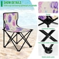 thumbnail image 4 of 600D Oxford Camping Chair Portable Foldable Chair Supports 220 lbs for Picnic, Fishing, Backpacking Watercolor Dandelions Pattern, 4 of 8