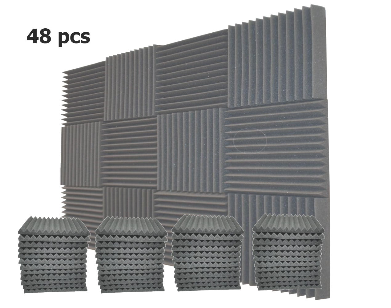 New 5 Pack Acoustic Sound Isolation Wall Panels Studio Proofing Decor Foam