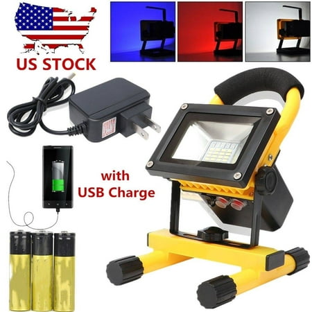 60W Portable Rechargeable LED FLOOD Work Light Flash Cordless Battery