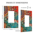 thumbnail image 3 of Fotbe Mandala Colorful Print Duplex Receptacle Wall Plate, 1-Gang 5.0" x3.0" Wall Outlet Covers, Dual Outlet Faceplates Covers, Color-matched Screws Included-Style U, 3 of 6