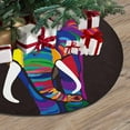thumbnail image 3 of FMSHPON Colorful Elephant Xmas Christmas Tree Skirt Stand Mat for Holiday Party Decoration Indoor Outdoor 48 inches, 3 of 3