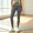 Dark Gray, variant on Liuinsasek Women's Length Yoga Pants Fashionable Two-Tone Stretch High Waist Tight Fit Tummy Control Casual Lounge Workout Pants