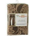 thumbnail image 3 of Luxury Jacquard Curtain Panel with Attached Waterfall Valance, 54 by 84-Inch Ashley Taupe (1-Panel), 3 of 4