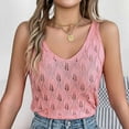 thumbnail image 2 of ATOYSOY Women's Relaxed Casual Shirts Slim Knitted Basic Tank Tops Solid Color Blouses Summer Clearance Sleeveless Pullovers Workout V Neck Button Tees Activewear Fashion Pink XL, 2 of 7