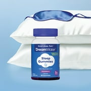 Dream Water Sleep Gummies, Sugar-Free, Gelatin-Free; Blend of 3 Ingredients, GABA, 5mg Melatonin & 5-HTP; Snoozeberry, 60 Gummies