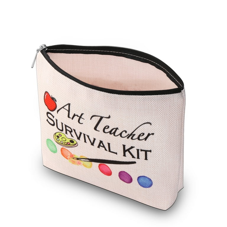 Art Teacher Survival Kit Makeup Bag Art Teacher Gift Teacher Pencil Pouch  Teacher Bag for Teacher Appreciation Gift 