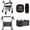 Black Pug, variant on FOR U DESIGNS Brown Lion Cross Print 3PCS Rollator Walker Accessories Set for Seniors Walker Seat and Backrest Cover Large Capacity Storage Under Seat Accessories for Four Wheel Rollator