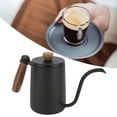 thumbnail image 2 of Cafetera de acero inoxidable, cafetera de 600 ml, cafetera de madera de ML, cafetera de goteo, diseño aerodinámico, 2 of 12