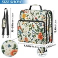 thumbnail image 2 of FORMRS Zipper Binder with Shoulder Strap 2-inch Ring 500 Sheet Capacity File Bag, Light Green Floral Pattern, 2 of 5