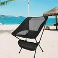 thumbnail image 1 of Silla plegable ligera Cola para acampar Asiento de pesca alta carga portátil Negro, 1 of 8