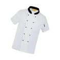 thumbnail image 1 of TISHITA Unisex Chef Jacket Short Sleeve Cooking Men Women Catering Waiter Lightweight M, 1 of 8