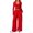Red, variant on 3 Piece Yoga Set For Women Crewneck Tank Tops Wrap Side Tie Long Sleeve Tops Wide Leg Pants Fall Workout Stretchy Outfits