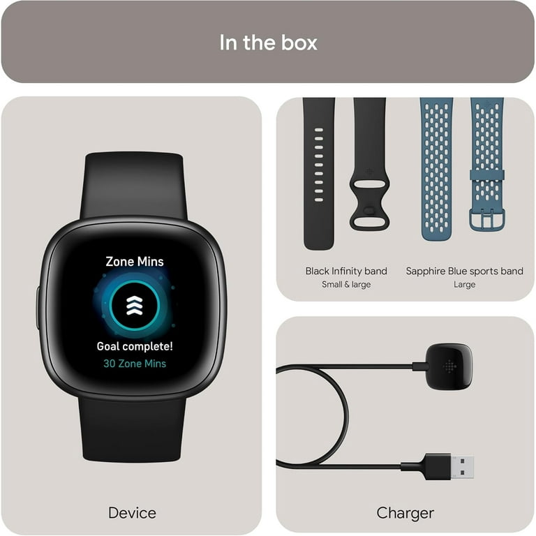 Fitbit Versa 4 Smartwatch with GPS, Heart Rate, Sleep