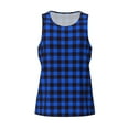 thumbnail image 5 of Sigee Buffalo Plaid Blue Black for Men's Workout Tank Top, Athletic Gym Sleeveless Shirt - Quick Dry, Lightweight, Breathable Small, 5 of 9