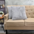 thumbnail image 5 of Home Soft Things Solid Light Faux Fur 2 Piece Throw Pillow Cover Set - Vapor Gray - 20" x 20", 5 of 8