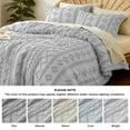 thumbnail image 5 of U by Bedsure Tufted Boho Comforter Set, 3 Pieces Farmhouse Shabby Chic Embroidery Bed Set, Soft Jacquard Comforter for All Seasons,King,Oyster Mushroom, 5 of 6