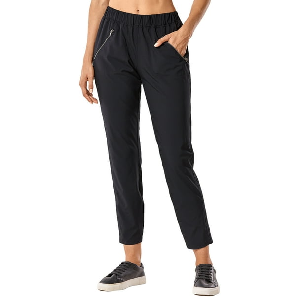 CRZ YOGA Women's Lightweight Joggers Athletic Hiking Pants with Zipper  Pockets Lounge Track Pants Drawstring Ankle - Walmart.com