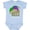 Baby Blue, variant on Mardi Gras New Orleans Louisiana Jester Hat Boys or Girls Baby Bodysuit