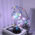 thumbnail image 1 of Feltree Moon Ball LED Bedside Table Lamp Battery Operated Night Light, Warm White Atmosphere Light Home Room Decoration Gift, 1 of 8