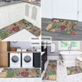 thumbnail image 5 of Colorful Pioneer Flower Pattern Kitchen Rugs Sets Of 2,Anti Fatigue Kitchen Mat Rugs Non Slip Washable,Decorative Kitchen Floor Mats for Kitchen,Sink,Laundry,17"x30"+17"x47", 5 of 7