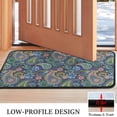 thumbnail image 3 of Blue Pioneer Flower and Paisley Pattern Door Rugs,Washable Non Slip Door Mats Indoor,Decorative Door Mats,Entry Mat Indoor for Entrance,Bedroom,Kitchen,Bathroom,30"x17", 3 of 6