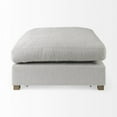 thumbnail image 4 of HomeRoots 394239 Fabric Covered Ottoman, Light Gray - Full Size, 4 of 9