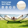 thumbnail image 2 of SUNCREAT Hammocks for Outside with Stand, Porch Hammock and Stand, 475 lbs Capacity, Patent Pending, Beige, 2 of 7