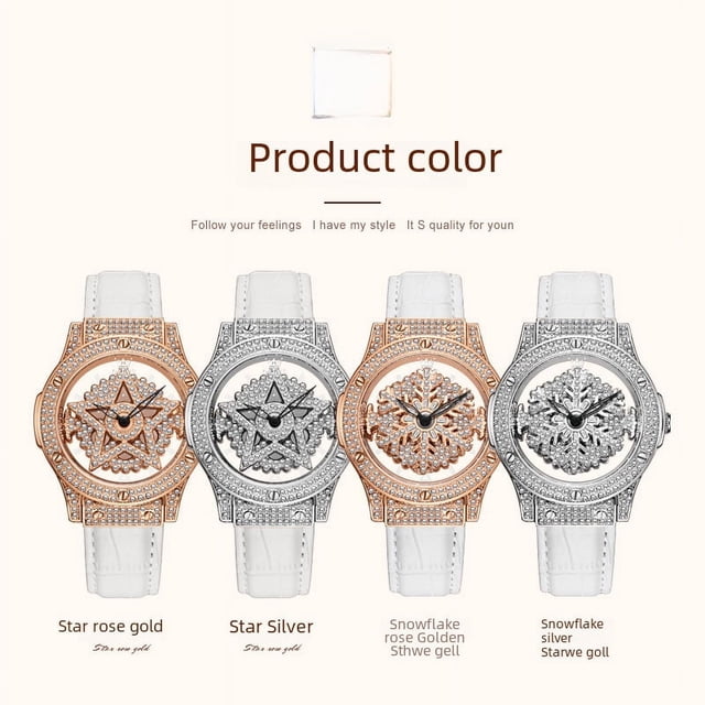 Reloj minimalista, reloj de cuarzo con temperamento de mango de cinco estrellas de nicho, reloj de mujer resistente al agua y de moda
