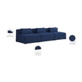thumbnail image 2 of Meridian Furniture Cube Navy Durable Linen Modular Sofa, 2 of 7