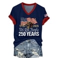 thumbnail image 6 of YVNAURA America 250 Shirt for Women Patriotic V Neck T Shirt 1776-2026 USA Flag Graphic Tee Semiquincentennial Limited Edition Family Reunion Gift for Mom Wife 4th of July, Navy, XL, 6 of 9