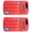 Red, variant on Drrntien Professional 8Digit Calculator with Clear LCD Screen Battery Power Supply