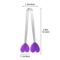 thumbnail image 3 of JASKFLY Purple Mini Tongs - Stainless Steel Silicone Kitchen Serving Utensils for Charcuterie Boards & Precision Plating Tasks, 3 of 6
