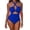Blue |#36, variant on One Piece Swimsuit Women Sexy Cutout Halter Bathing Suits Solid Crossover High Cut Monokini Tummy Control Swimwear (Black, L)