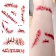 thumbnail image 2 of Clearance! Halloween Decorations! 5PCS Environmental Waterproof Halloween Horror Bloodstains Scar Stickers Buy 2 Get 3, 2 of 2