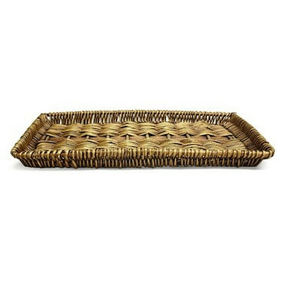 Brown Willow Rectangular Tray