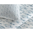 thumbnail image 3 of Ambesonne Sea Life Quilted Coverlet 2 Pcs, Outline Design Fish Design, Twin Size, Dark Sky Blue White, 3 of 4