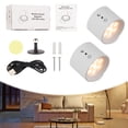 thumbnail image 1 of Suncoda Wall Lamp, Smart Magnetic Wall Lamp USB Rechargeable Three-Color Temperature Dimmable Indoor Wall Lamp Remote Control Night Light 2Pc, 1 of 4