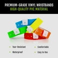 thumbnail image 3 of 500 Vinyl WristCo Wristbands for Events | Neon Yellow + | Water-proof Tamper-Proof Designs Prevents Reuse – Premium Grade Bracelets for Hospitals & Medical ID, Party, VIP Identification, USA Made, 3 of 7